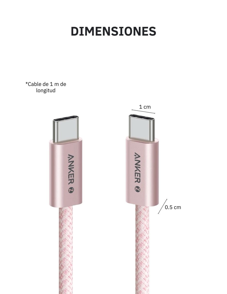 Cable USB Tipo C de 1 m 8