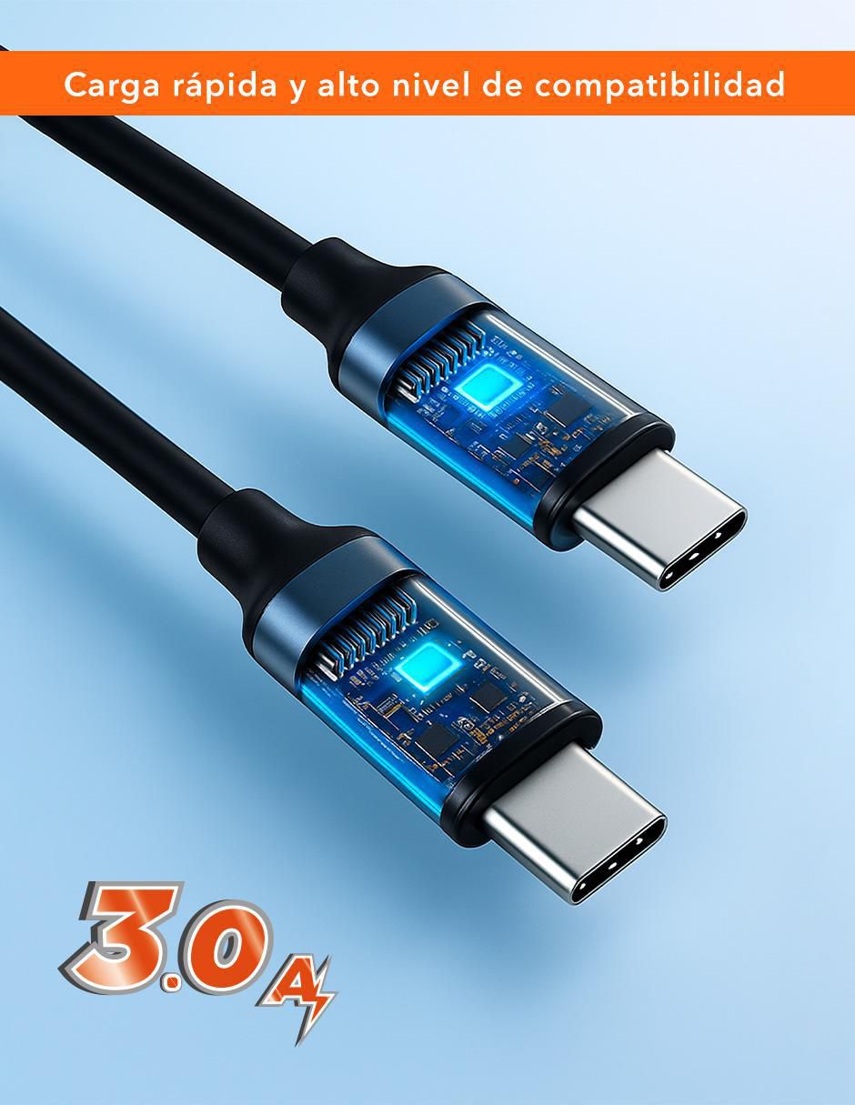 Cable USB C a tipo USB C de 2 m 8