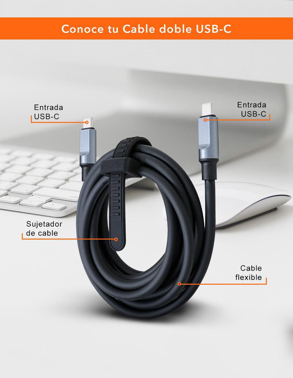 Cable USB C a tipo USB C de 2 m 5