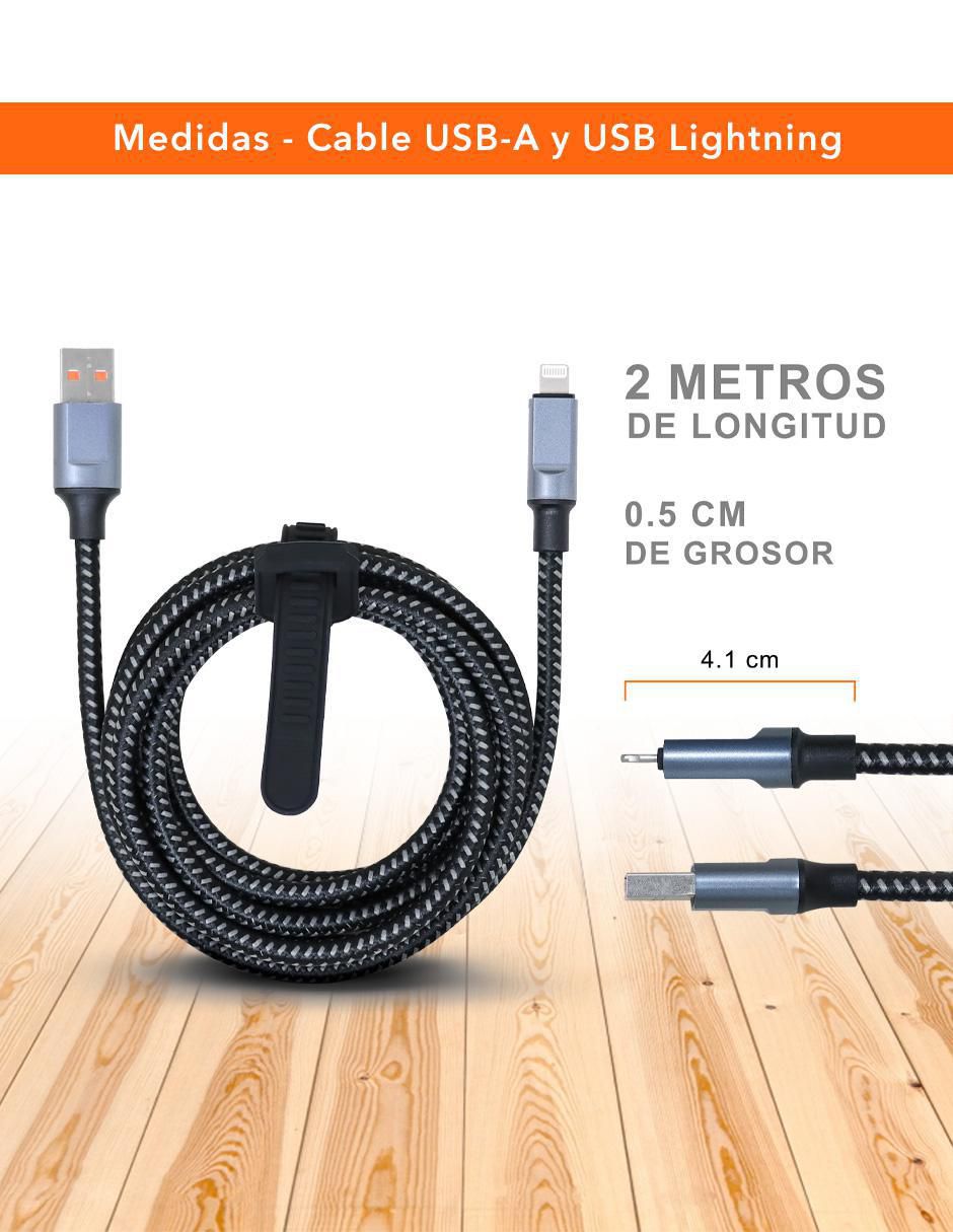 Cable USB A a tipo lightning de 2 m 10