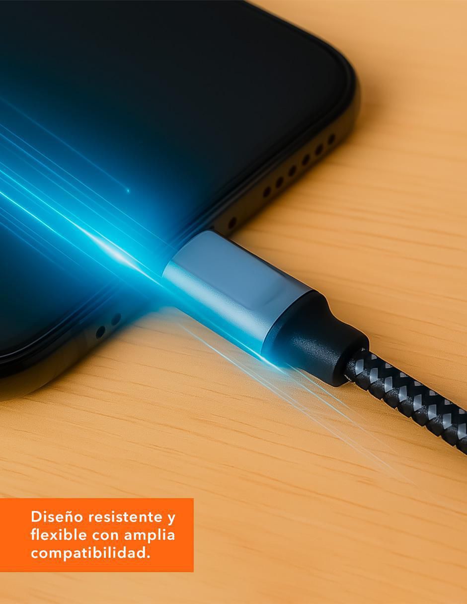 Cable USB A a tipo lightning de 2 m 2