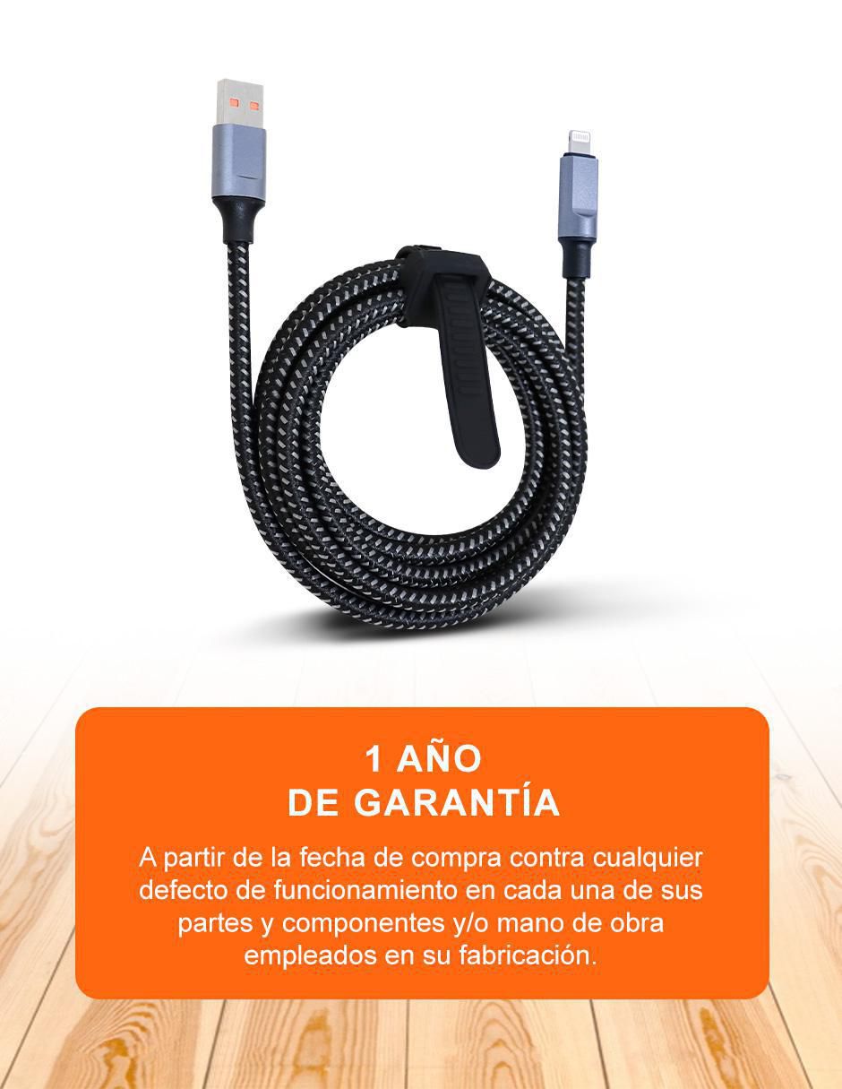 Cable USB A a tipo lightning de 2 m 7