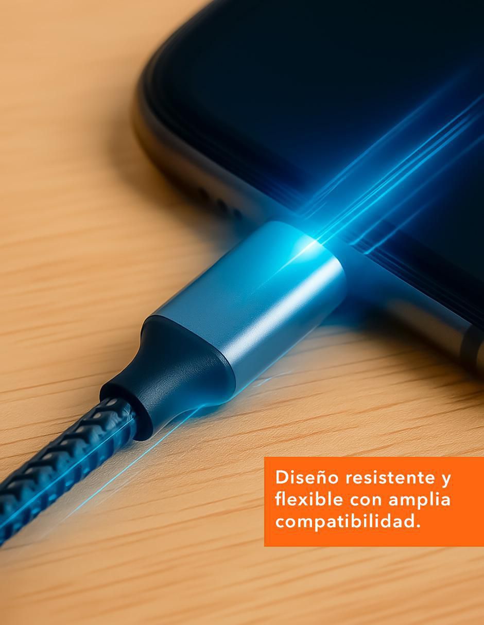 Cable USB C a tipo lightning de 2 m
