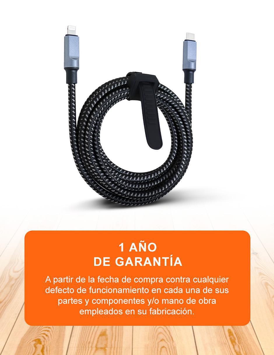 Cable USB C a tipo lightning de 2 m 7