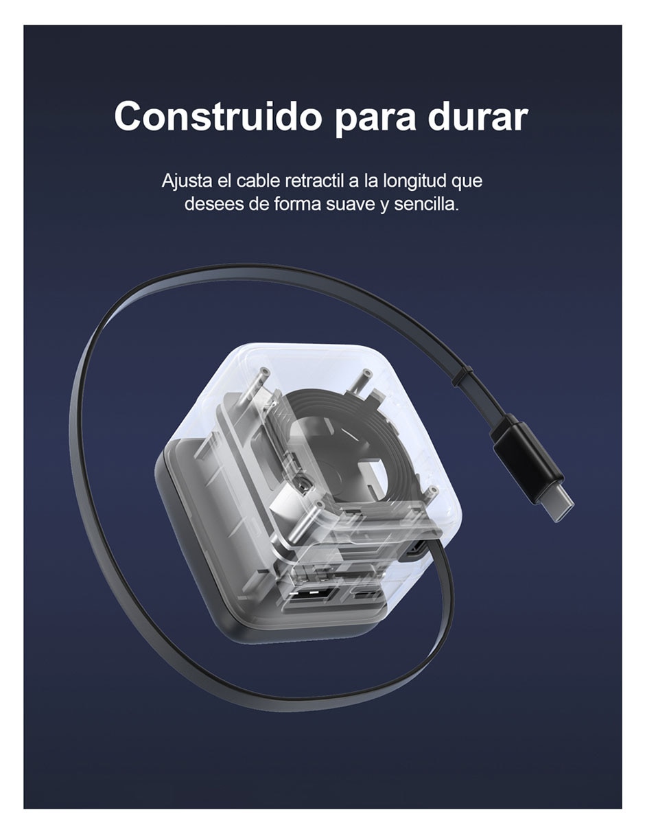 Cargador de pared de 45W Micro USB + USB tipo C 10