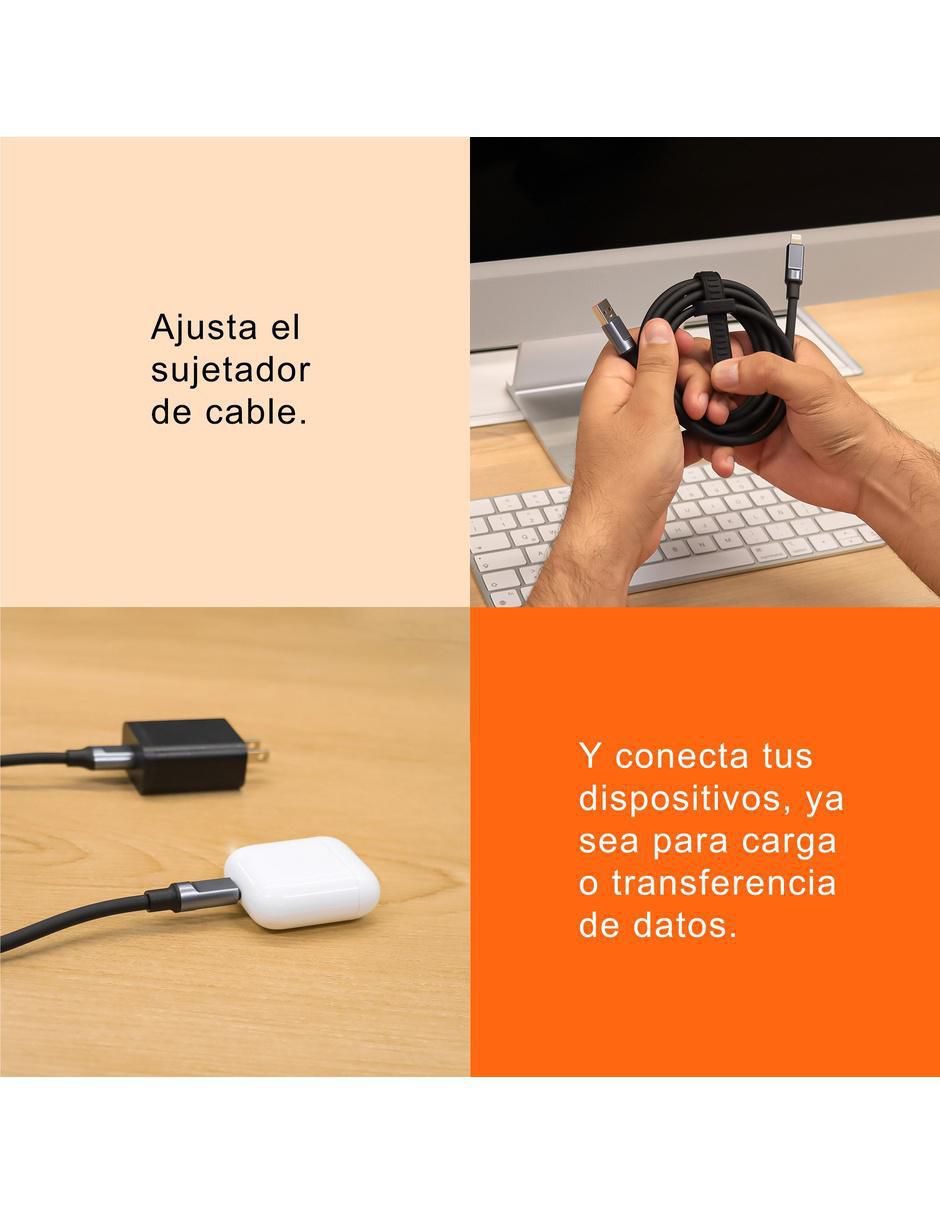 Cable usb a tipo lightning de 2 m 8