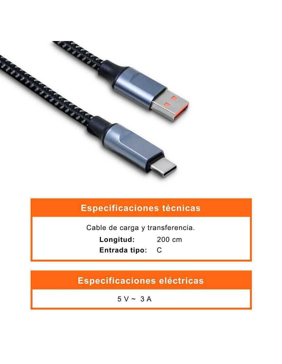 Cable usb c a tipo usb de 2 m 3