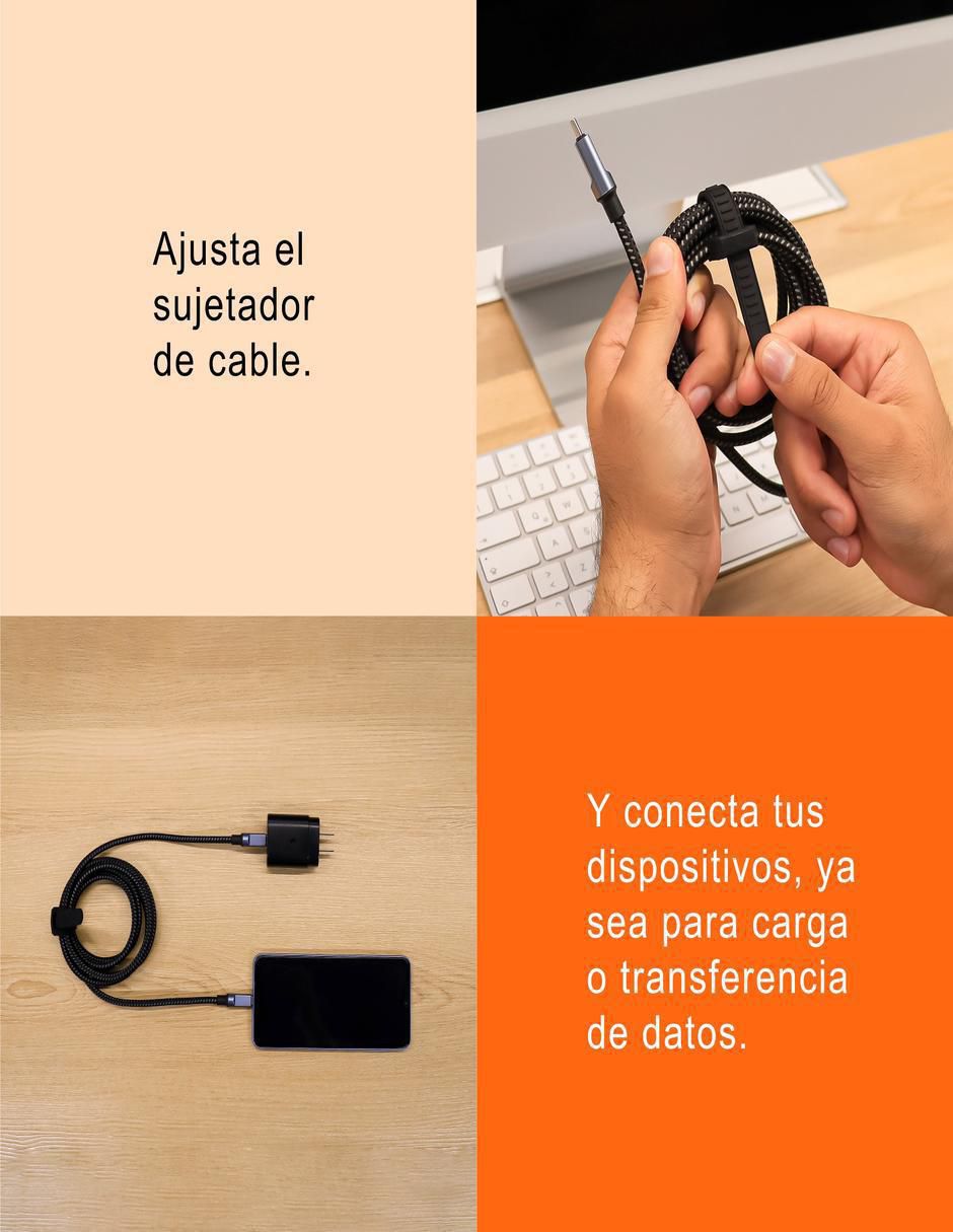 Cable USB C Black+Decker a tipo USB C de 2 m