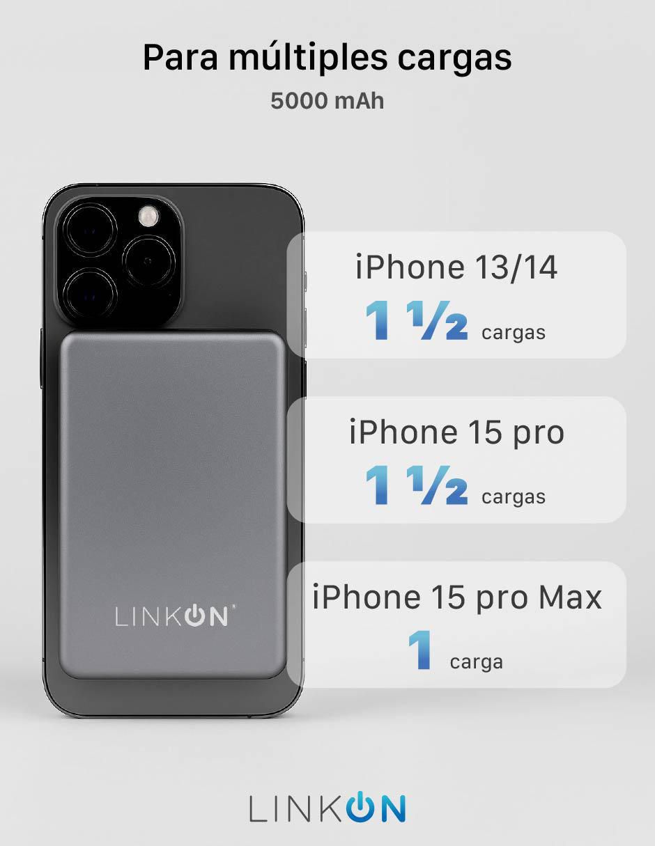 Batería portátil Linkon 5000 mAh Power Mag 5000