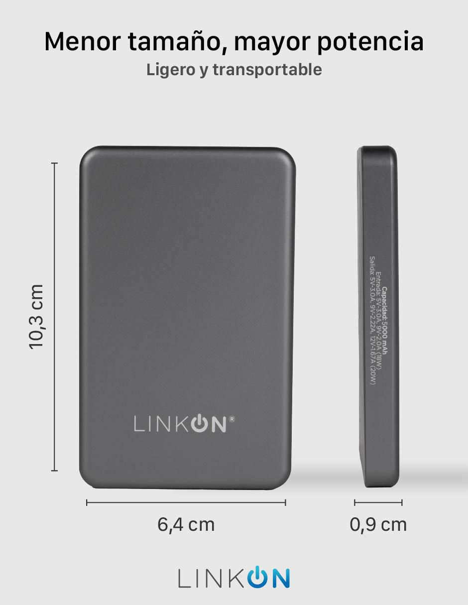 Batería portátil Linkon 5000 mAh Power Mag 5000