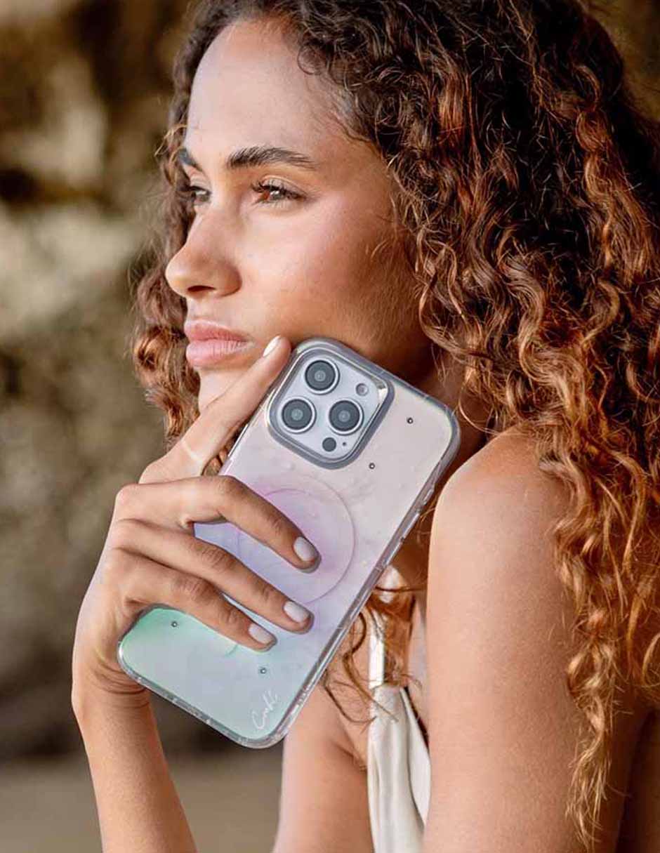 Funda para iPhone Celest de poliuretano 3