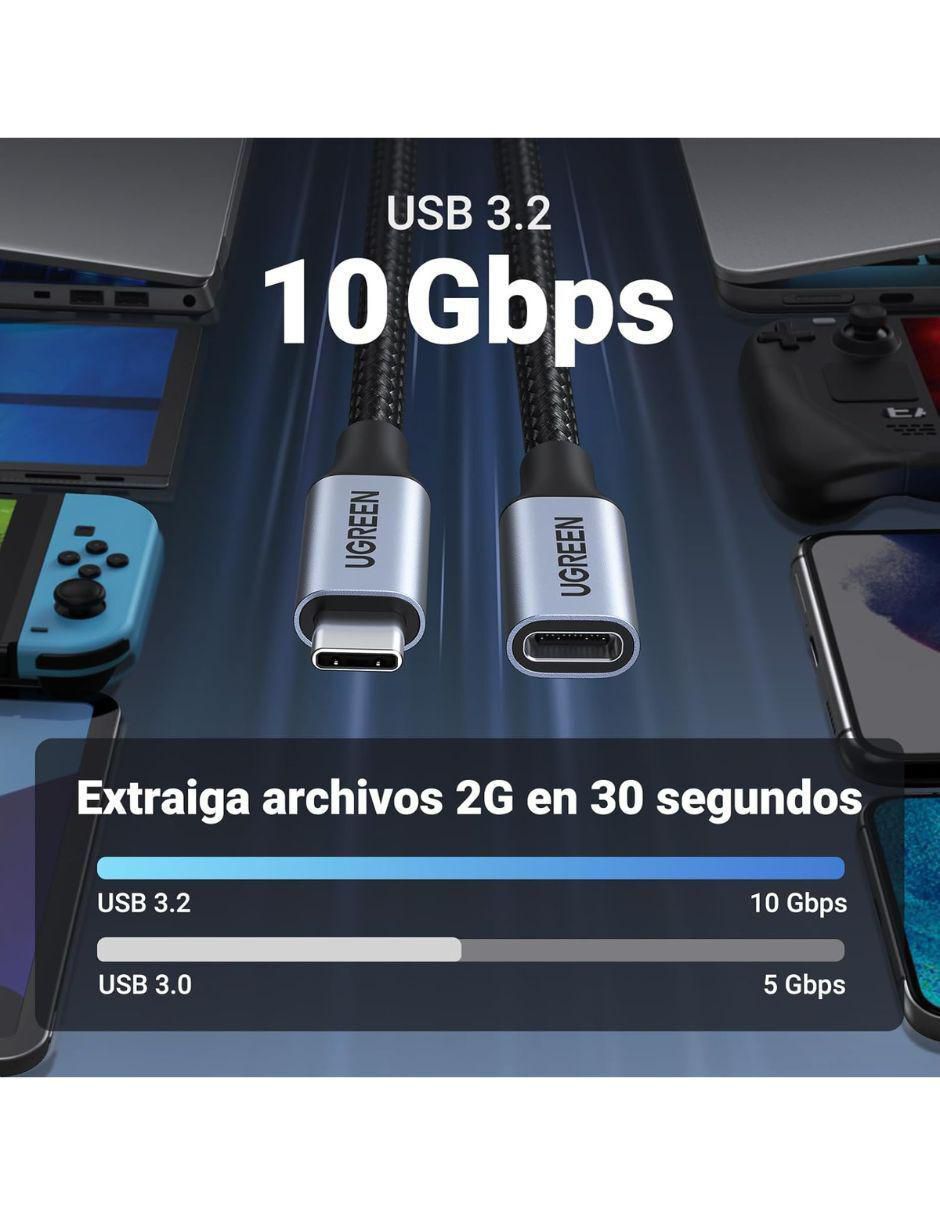 Cable C USB C a tipo USB C de 1 m 2