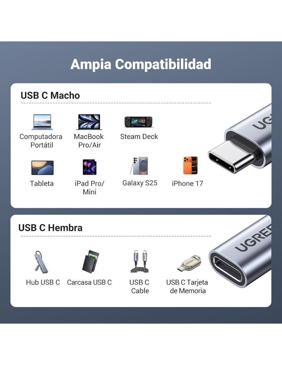 Cable C USB C a tipo USB C de 1 m 6