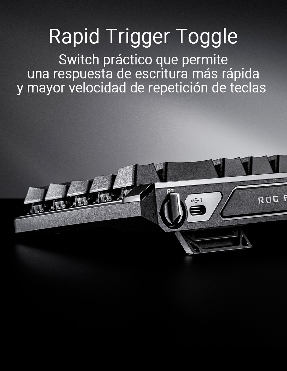Teclado gamer usb-c retroiluminado español con interruptor optomecánico m605 rog falchion ace 13