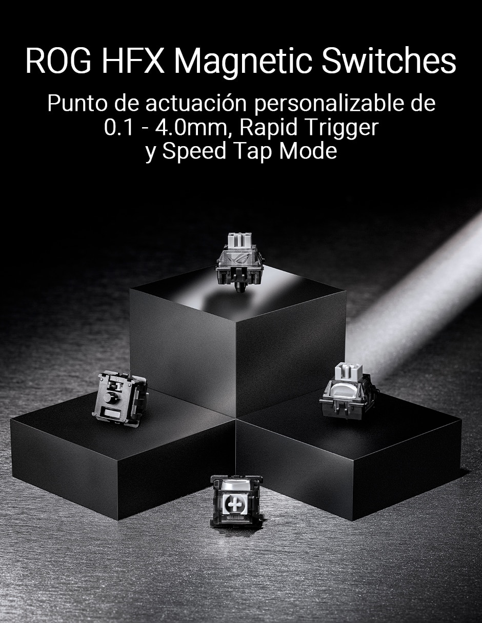 Teclado gamer usb-c retroiluminado español con interruptor optomecánico m605 rog falchion ace 14