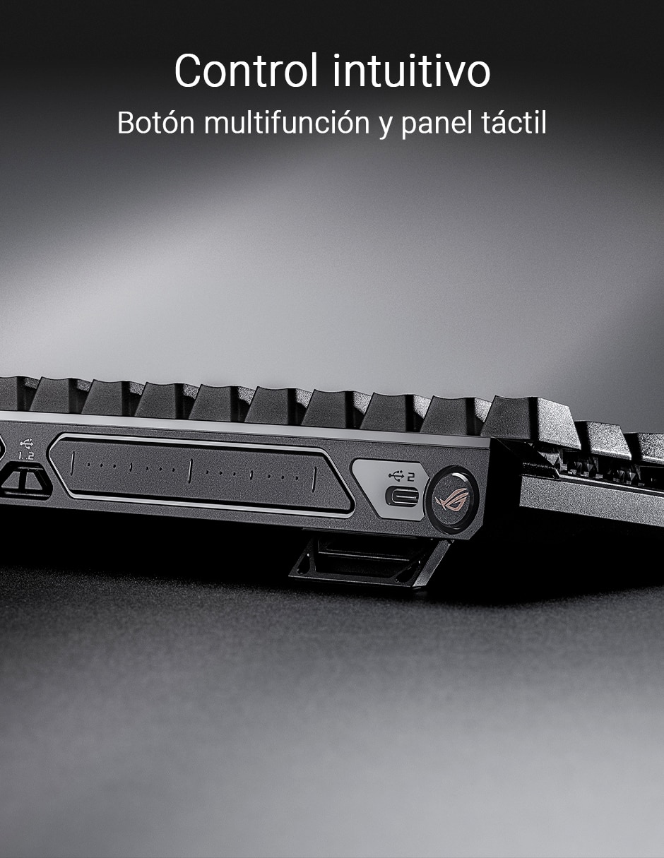Teclado gamer usb-c retroiluminado español con interruptor optomecánico m605 rog falchion ace 15