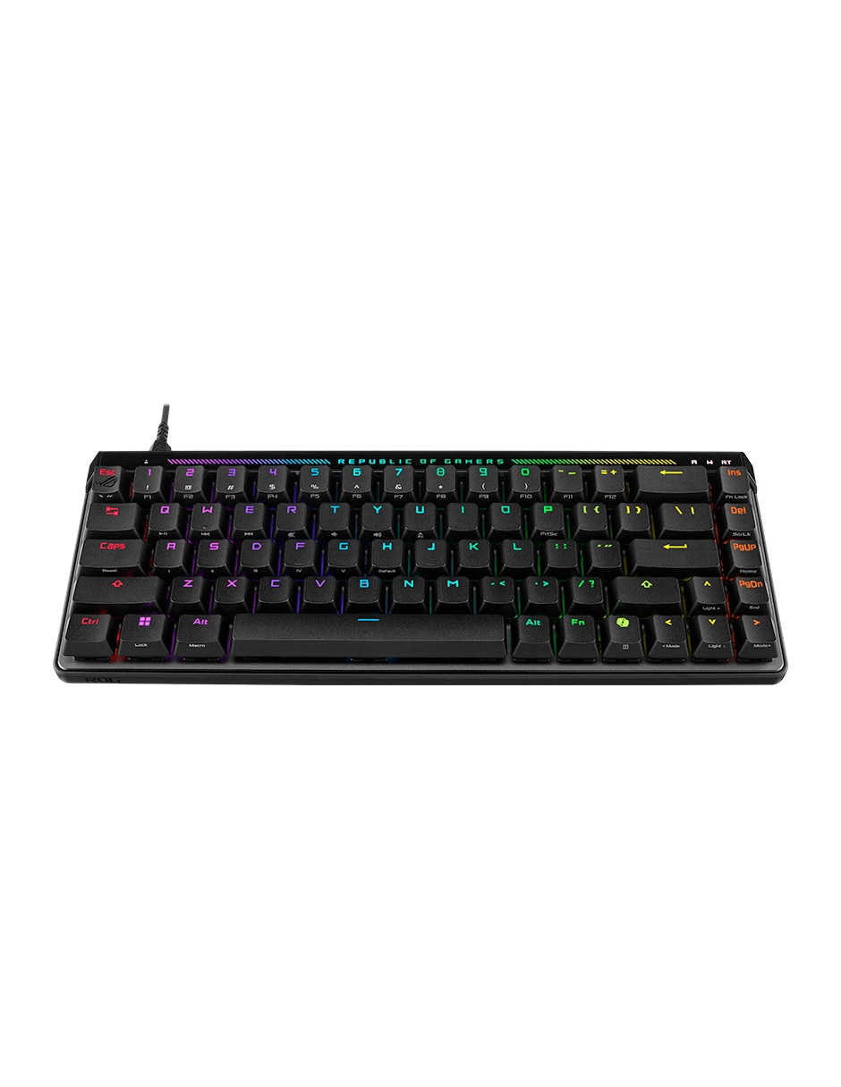 Teclado gamer usb-c retroiluminado español con interruptor optomecánico m605 rog falchion ace 6