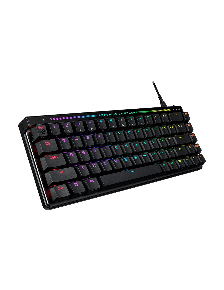 Teclado gamer usb-c retroiluminado español con interruptor optomecánico m605 rog falchion ace 8