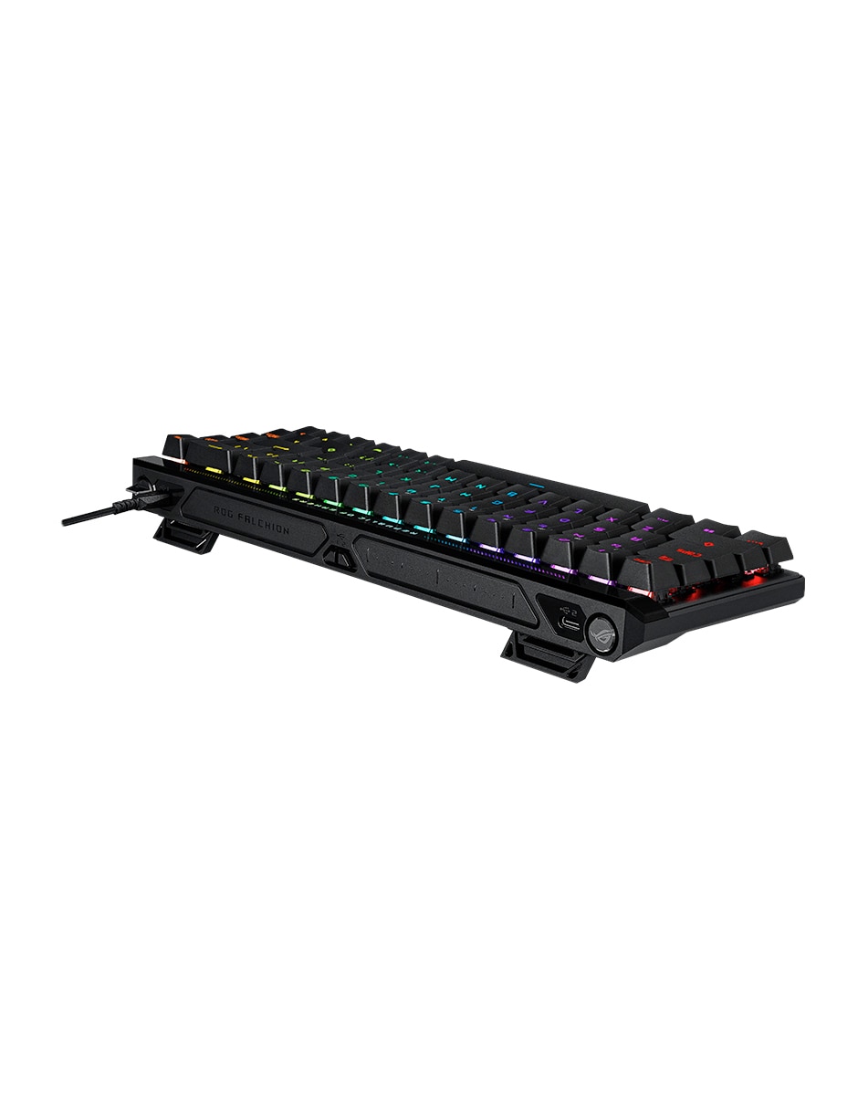 Teclado gamer usb-c retroiluminado español con interruptor optomecánico m605 rog falchion ace 9