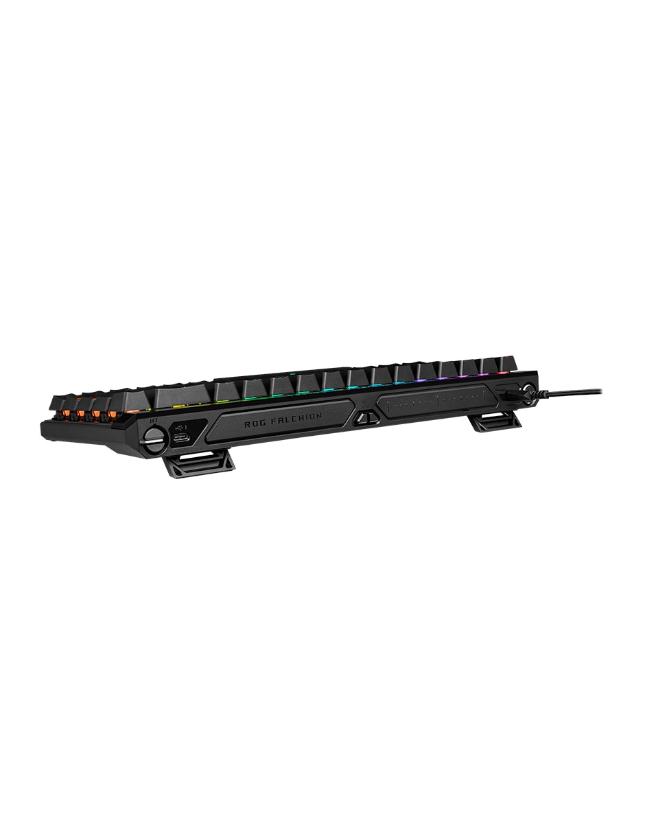 Teclado gamer usb-c retroiluminado español con interruptor optomecánico m605 rog falchion ace 10