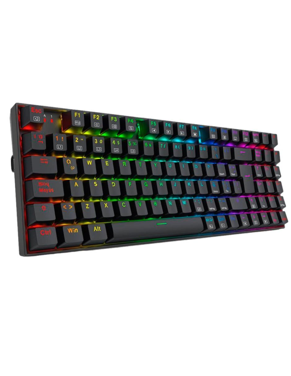Teclado gamer USB-A 2.0 QWERTY latino américa con interruptor lineal (Red, Black) Ziggs K669 2
