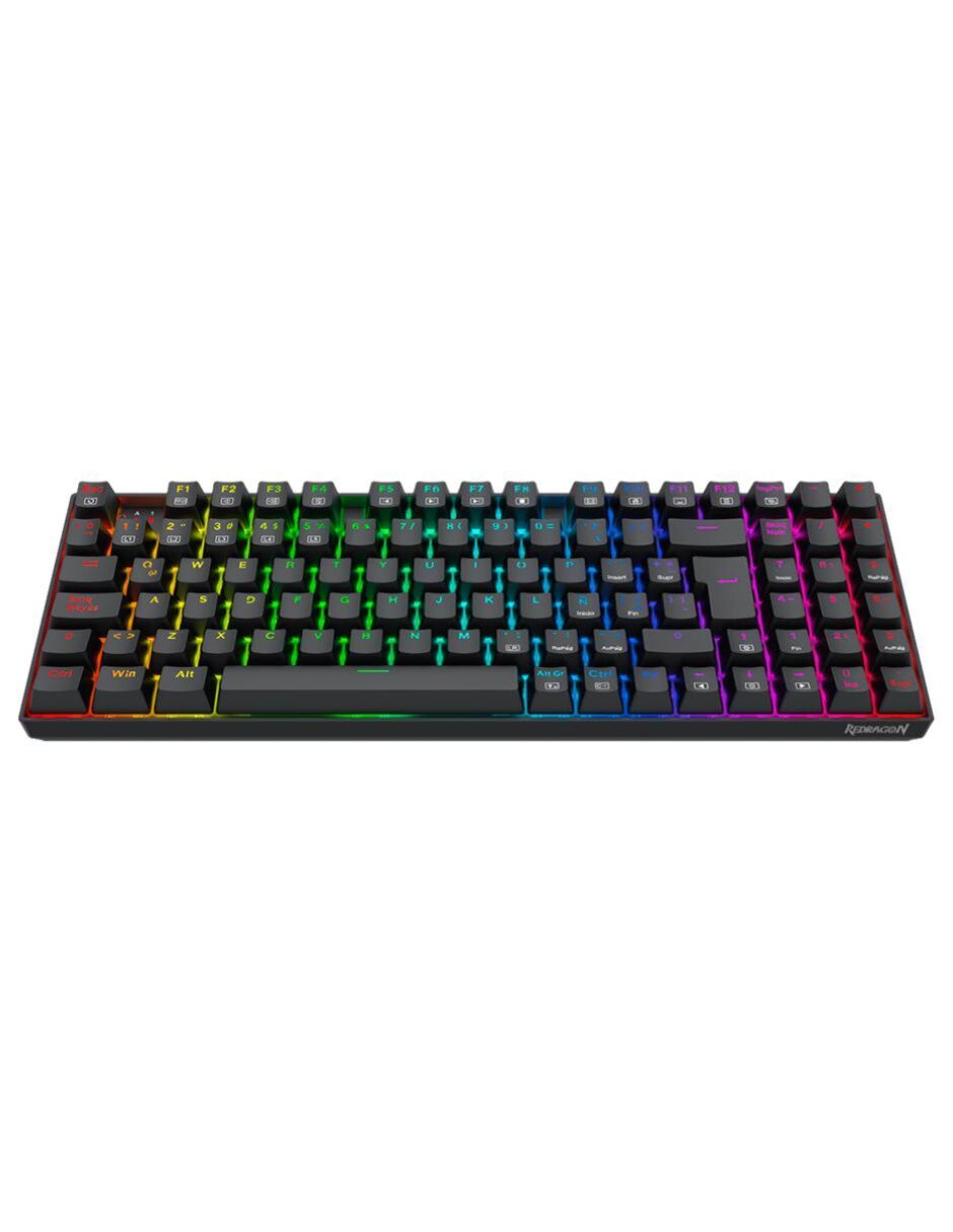 Teclado gamer USB-A 2.0 QWERTY latino américa con interruptor lineal (Red, Black) Ziggs K669 3