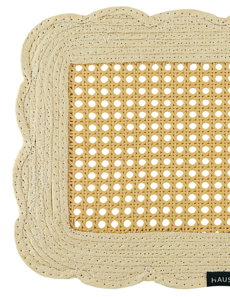 Mantel rectangular de fibras naturales Floris 5