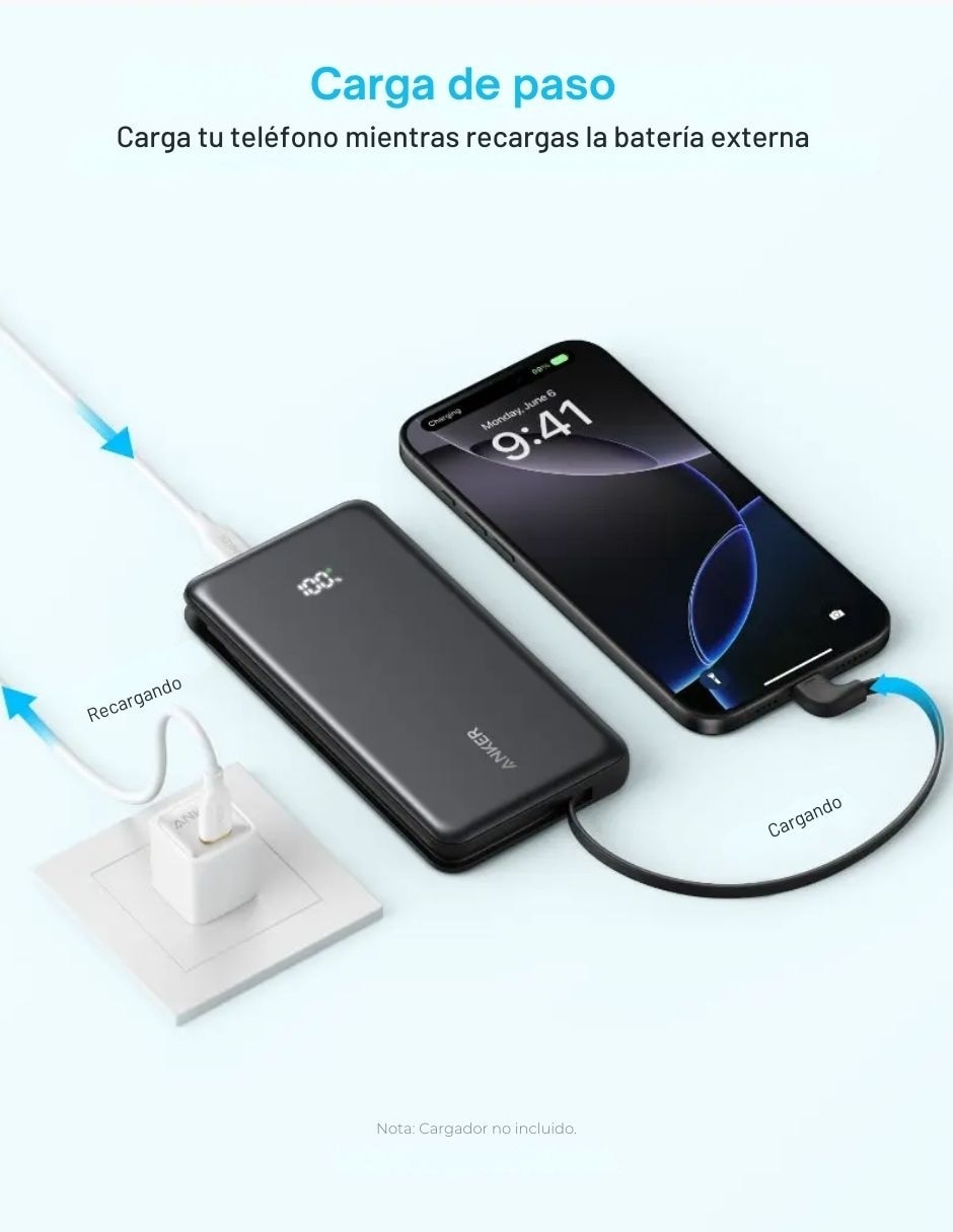 Batería portátil anker 10000 mah a110dh11