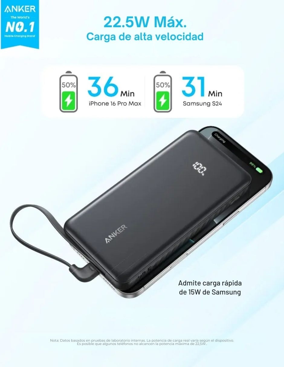 Batería portátil anker 10000 mah a110dh11