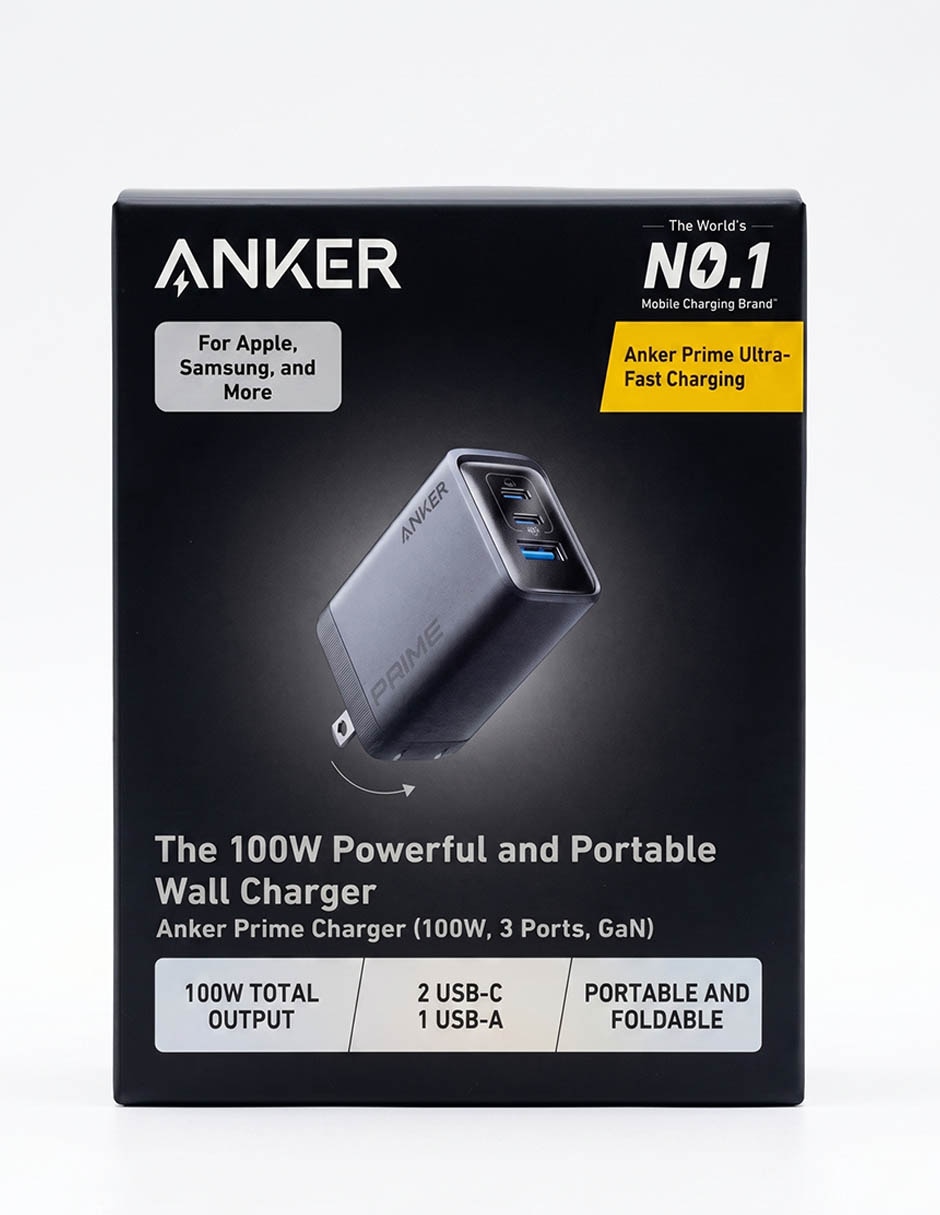 Cargador pared Anker A2688141 USB tipo A + USB tipo C 100 W