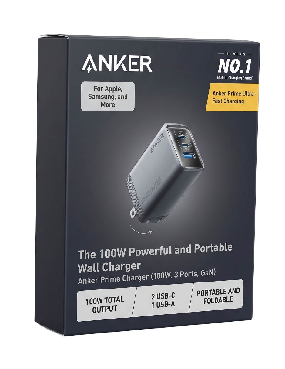 Cargador pared Anker A2688141 USB tipo A + USB tipo C 100 W