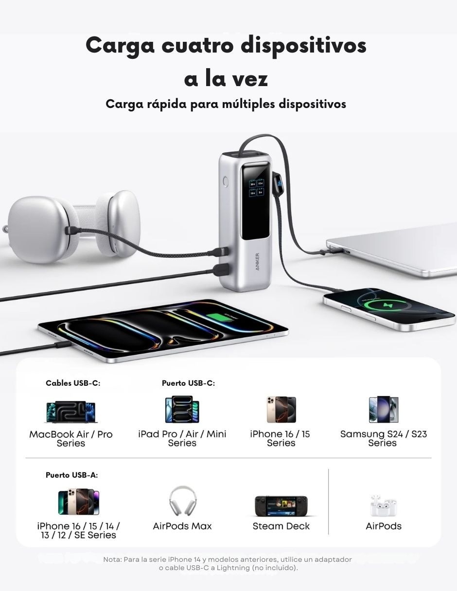 Batería portátil anker 25000 mah a1695h41