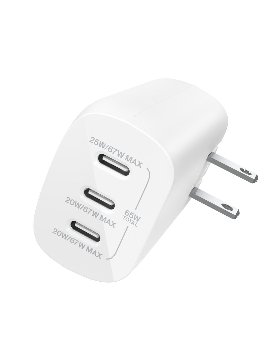 Cargador pared Belkin de 67 W USB tipo C 3 puertos