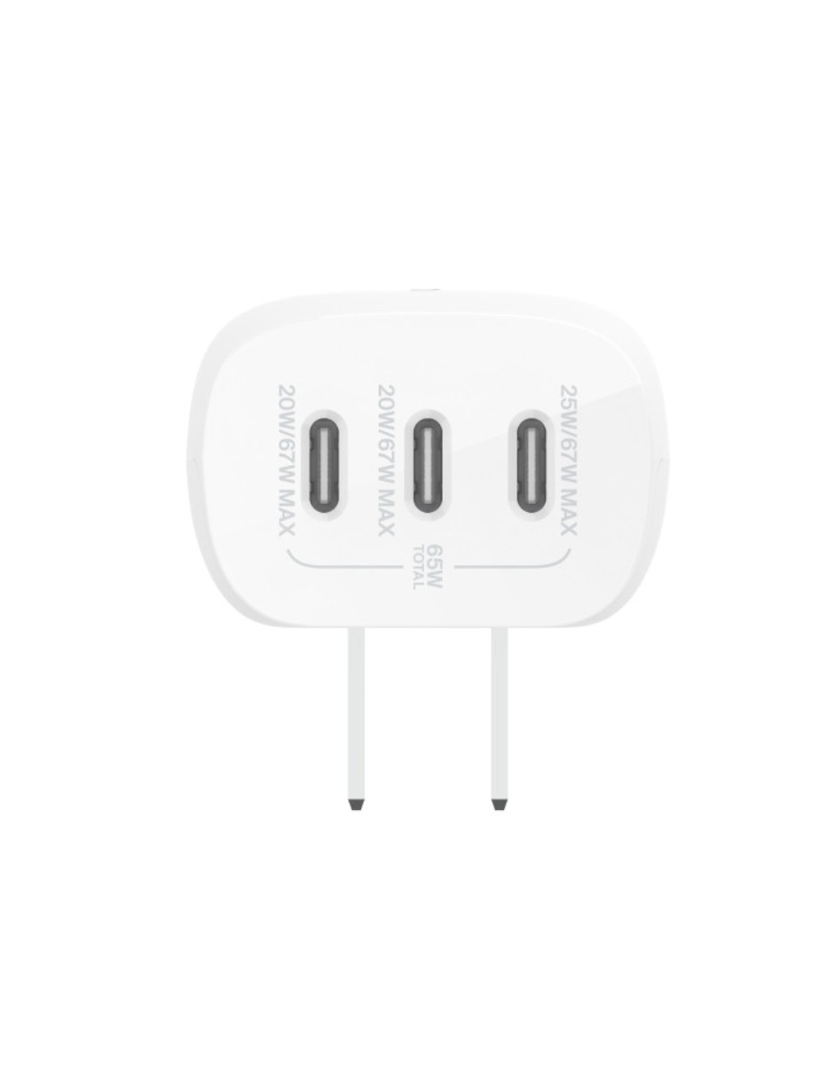 Cargador pared Belkin de 67 W USB tipo C 3 puertos