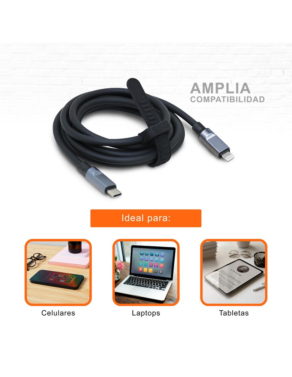 Cable lightning a tipo USB C de 2 m