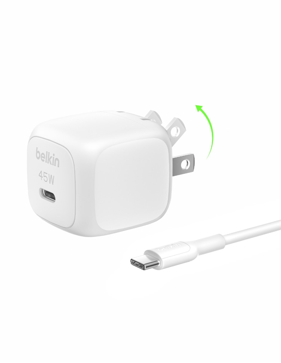 Cargador pared con cable USB tipo C 45 W Cargador pared con cable USB tipo C 45 W