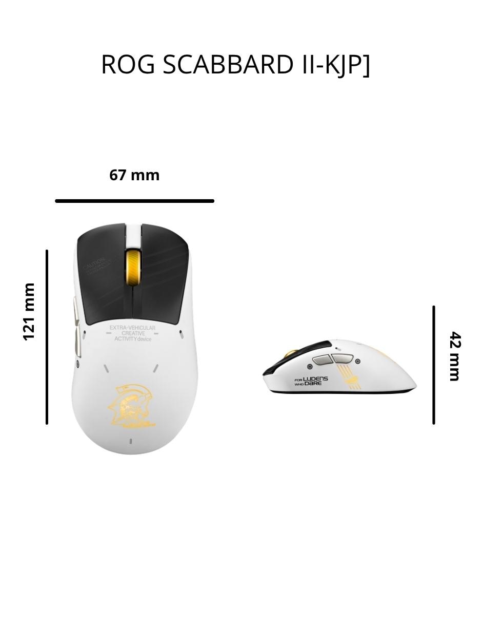 Mouse gamer P727 Rog Keris II ORIGIN-KJP/WHT