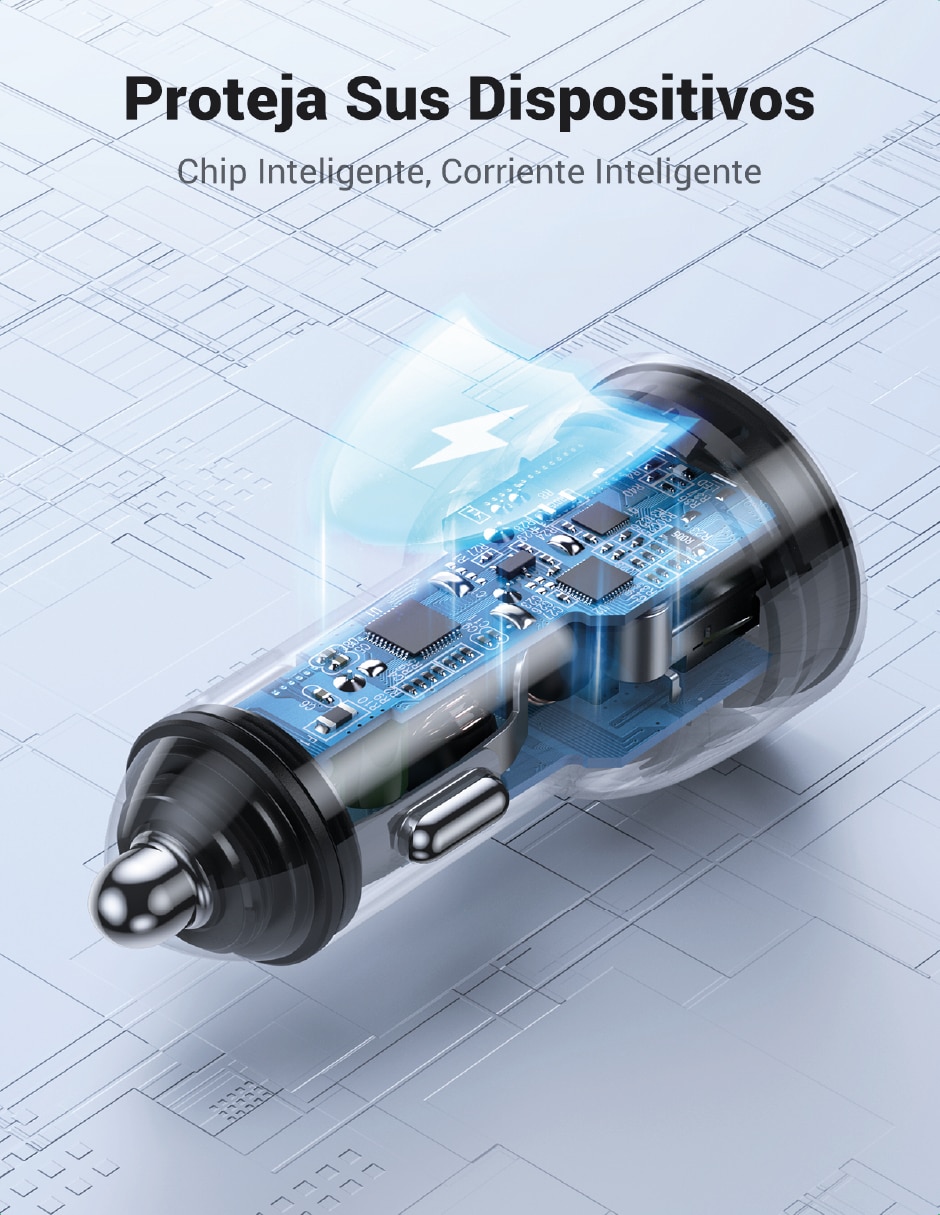 Cargador auto 70594 USB tipo C 30 W