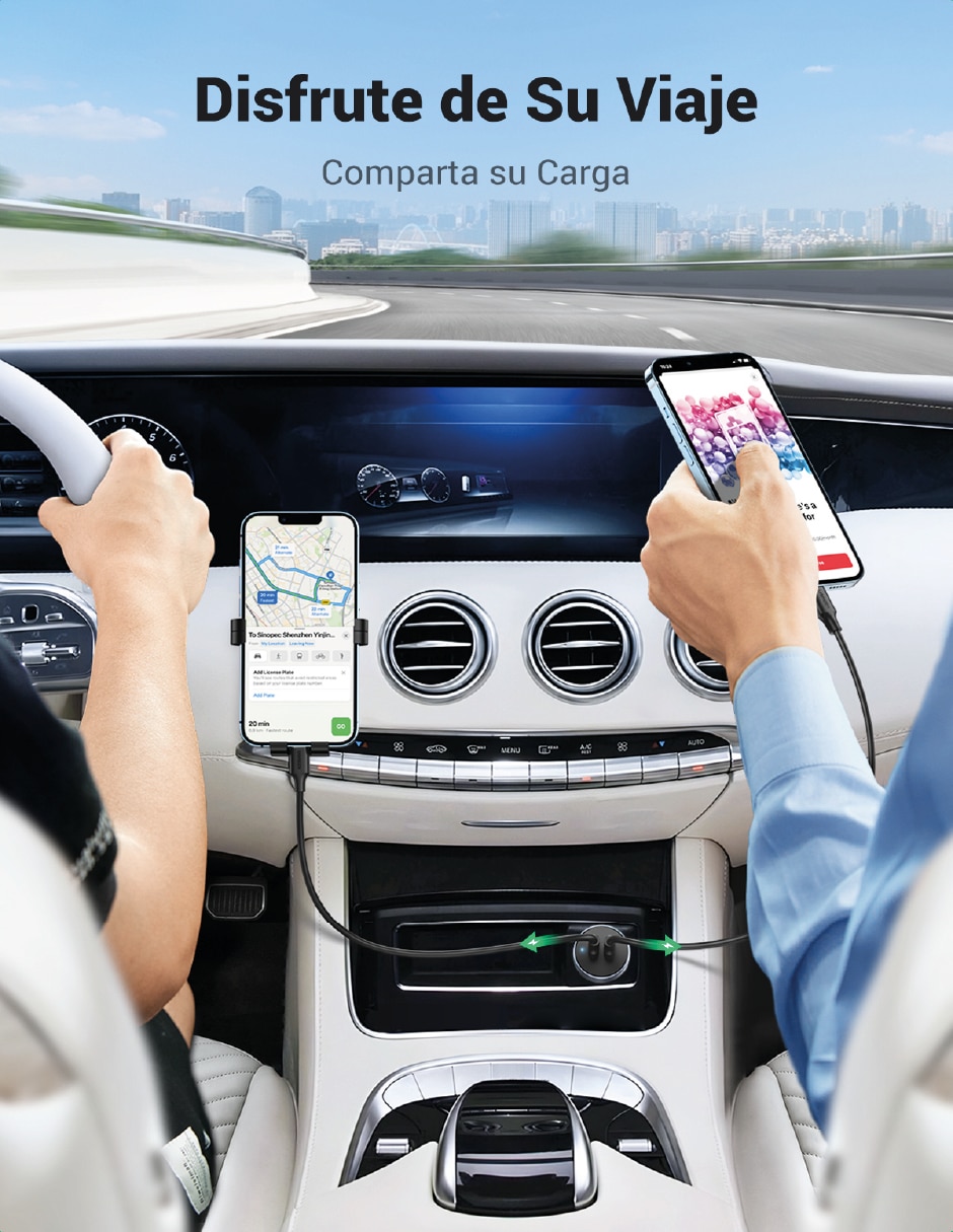 Cargador auto Ugreen 70594 USB tipo C 30 W