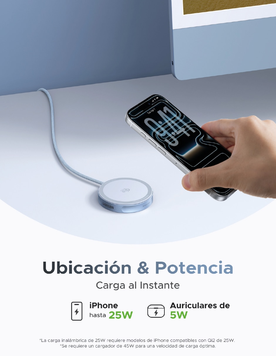 Cargador inalámbrico 55959 25 W 5