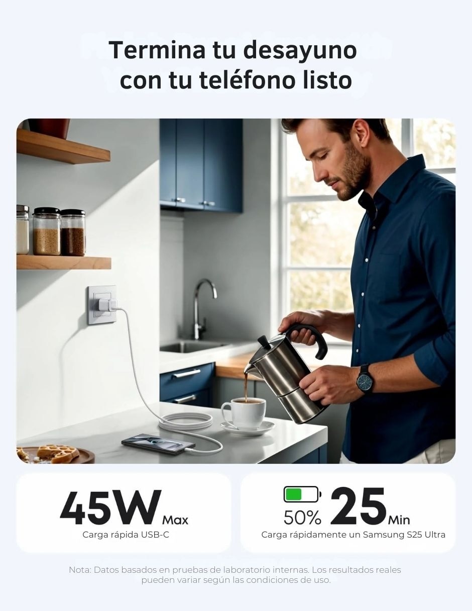 Cargador pared A2692J21 USB tipo C 45 W 9