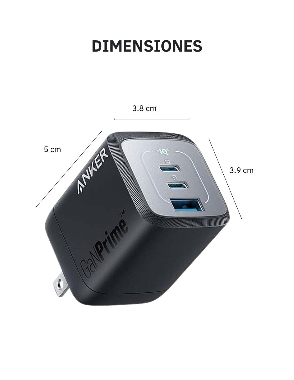 Cargador pared de 67 W USB tipo A + USB tipo C A2669113