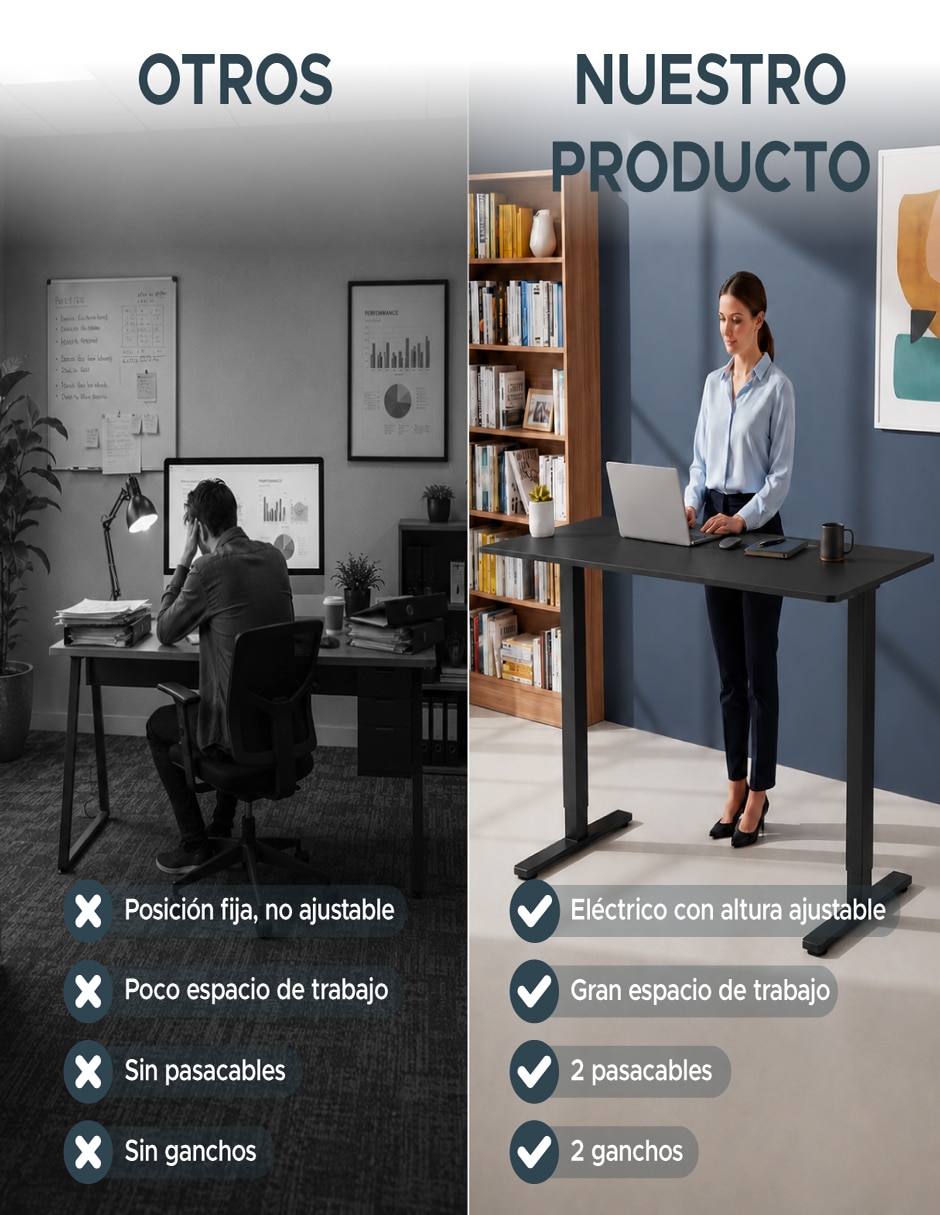 Escritorio eléctrico elevable 4