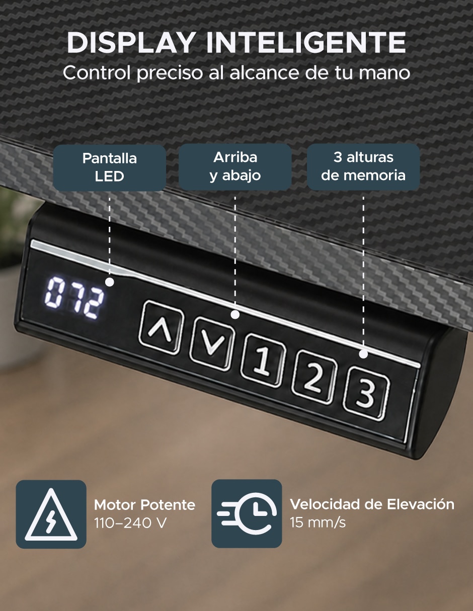 Escritorio eléctrico elevable 5