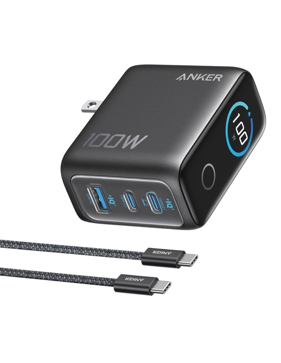Cargador pared usb tipo a + usb tipo c 100 w 2
