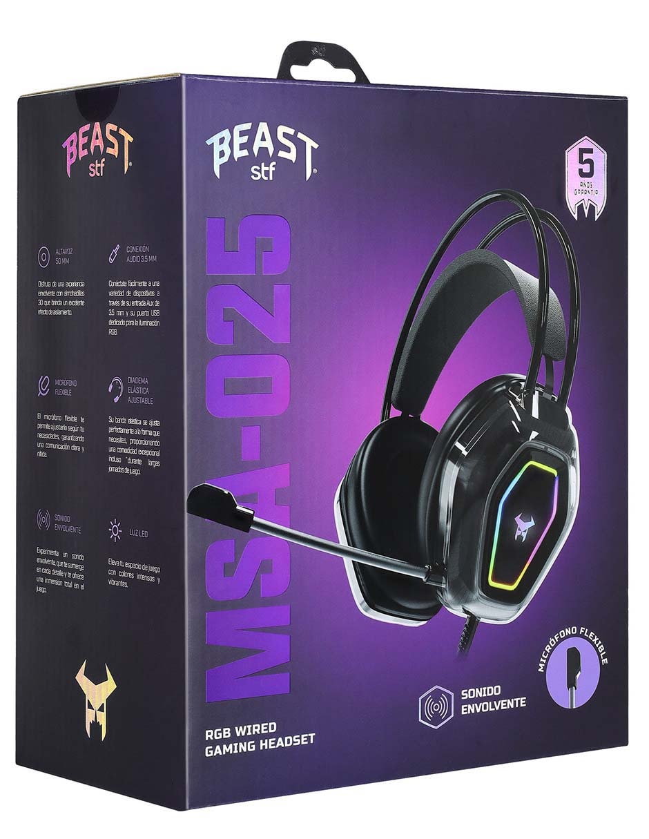 Audífonos gamer alámbricos Gaming MSA-025 6