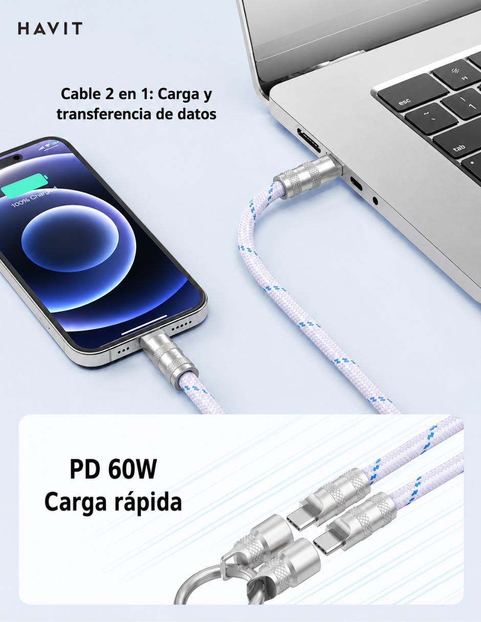 Cable C USB C a tipo USB C de 1 m 6