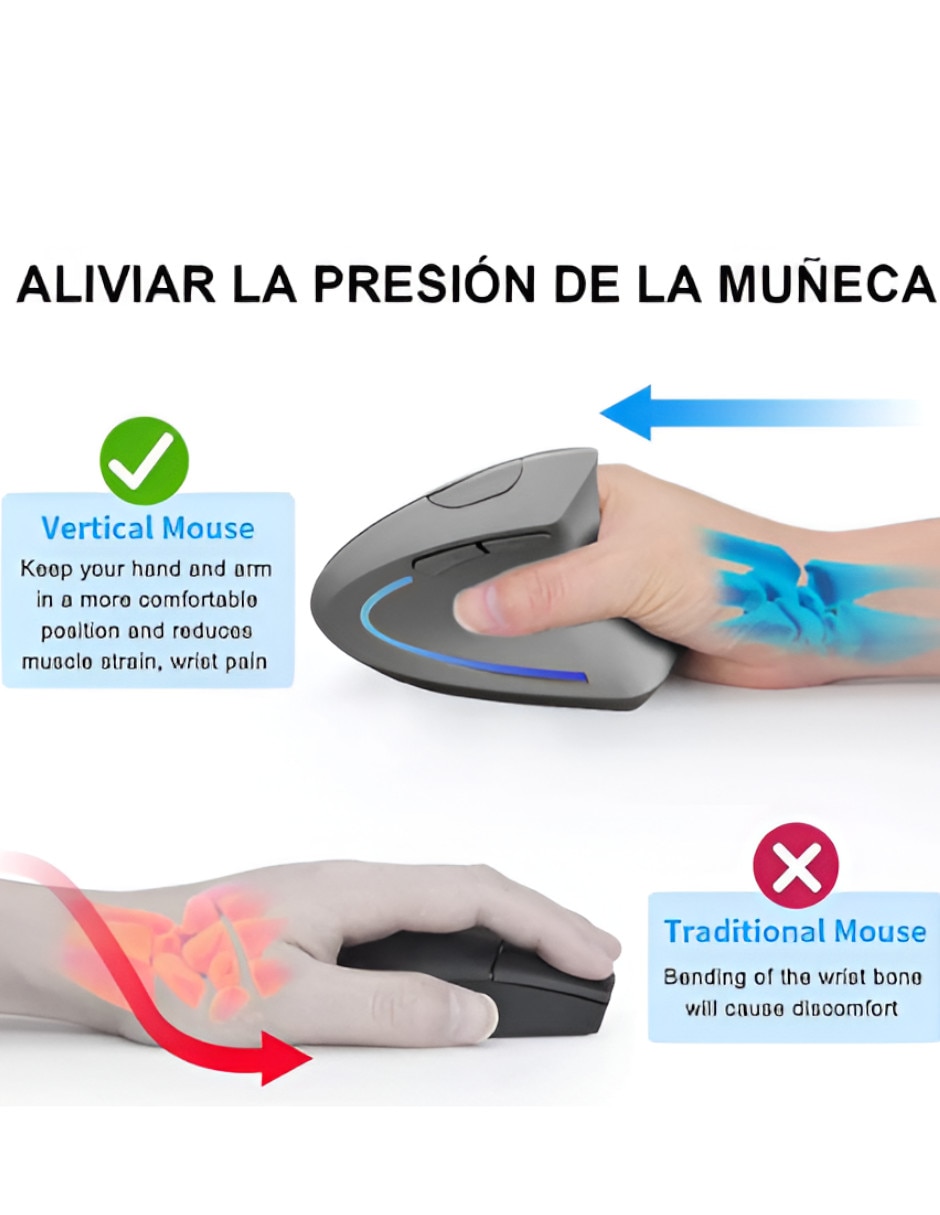 Mouse ergonómico Inalámbrica XTLLAR232 2