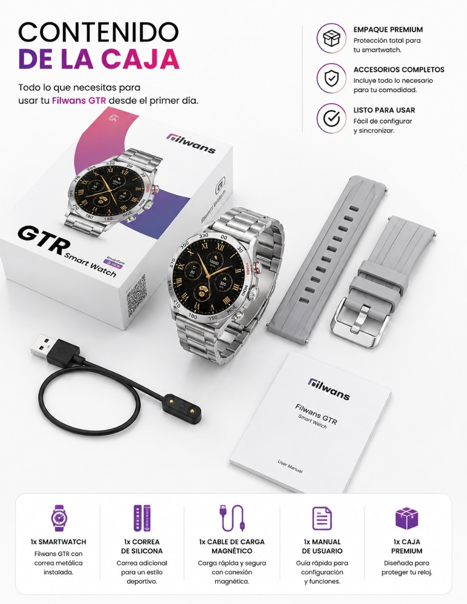 Bocina recargable bocina sound pocket azul con smartwatch filwans gtre plata y audífonos hh more t-55 bluetooth 11