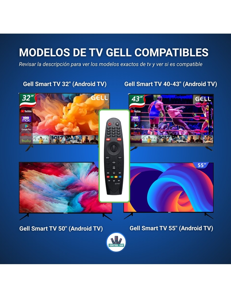 Control remoto para smart tv sleep gell ad1933 boton sleep 3